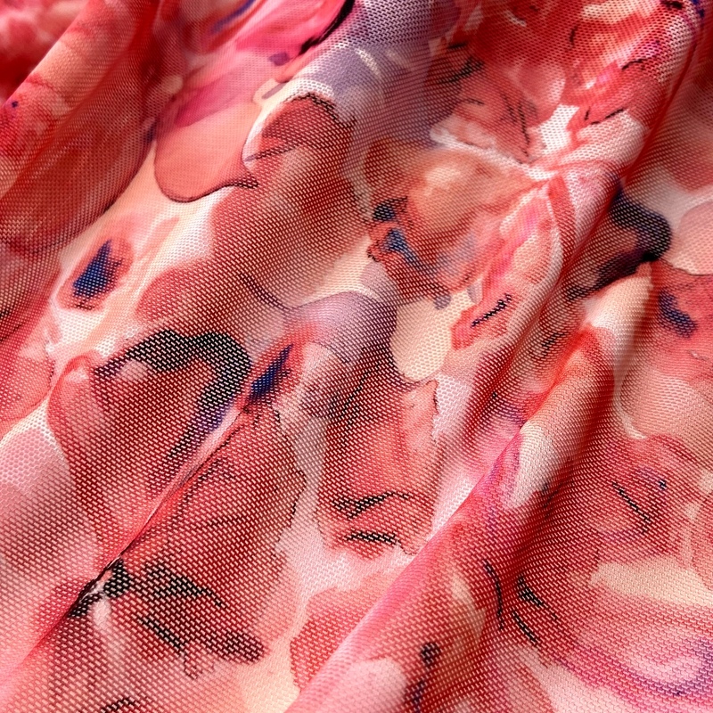 See Through 91% Polyester 9% Spandex Knit Digital Print Power Mesh Fabric See Through 91% Polyester 9% Spandex Knit Digital Print Power Mesh Fabric