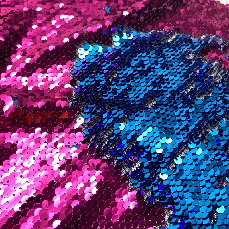 Shiny Embroidery Mesh Reversible Sequin Fabric Shiny Embroidery Mesh Reversible Sequin Fabric