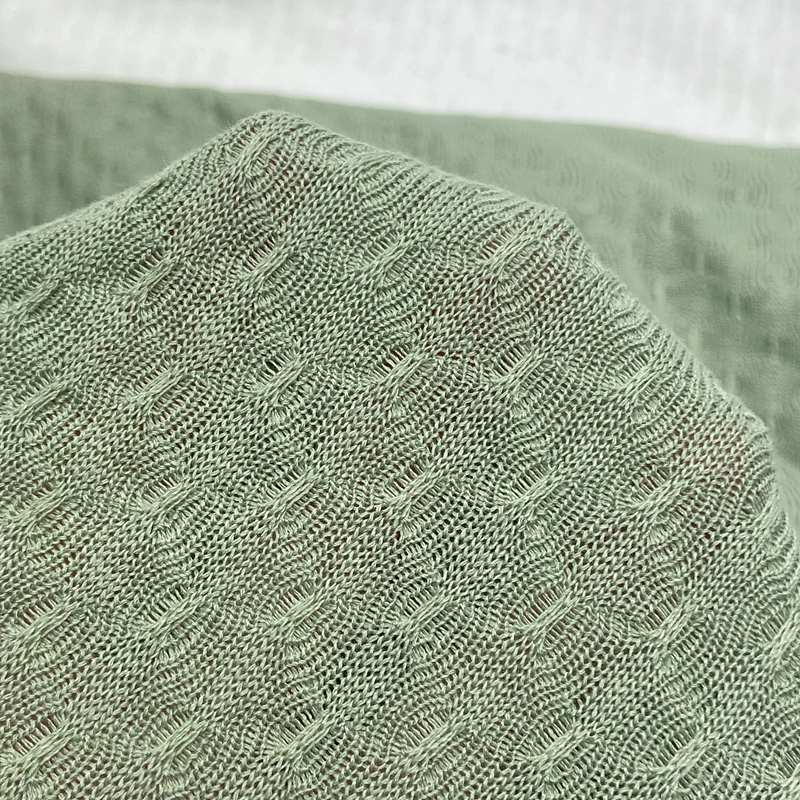 Polyester Rayon Knit Jacquard Fabric for Baby Clothing
